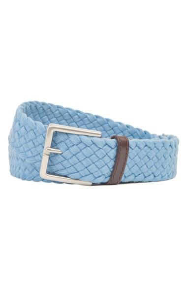 Men's Tommy Bahama Braided Cotton Belt - Denim Blue