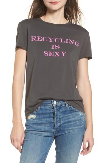 Women's Dream Scene Recycling Is Sexy Tee, Size - Black