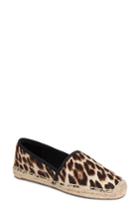 Women's Tory Burch Elisa Genuine Calf Hair Espadrille Flat .5 M - Brown