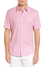 Men's Zachary Prell Dardano Trim Fit Print Sport Shirt - Pink
