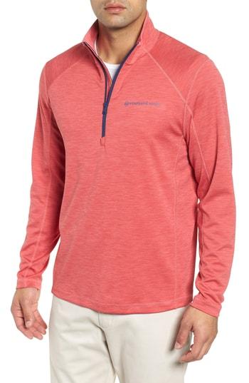 Men's Vineyard Vines The New Nine Mile Half Zip Pullover - Red