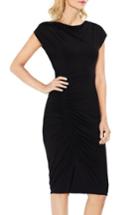 Women's Vince Camuto Ruched Jersey Midi Dress, Size - Black