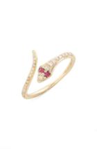 Women's Ef Collection Diamond & Ruby Snake Ring