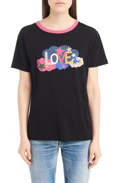 Women's Saint Laurent Love Graphic Cotton Tee