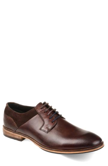 Men's Thomas And Vine Jaxon Plain Toe Derby M - Brown