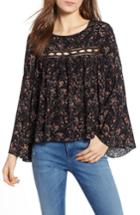 Women's Lira Clothing Olivia Floral Print Blouse - Black