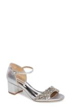 Women's Badgley Mischka Mareva Ankle Strap Block Heel Sandal M - Metallic