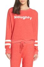 Women's Make + Model Cozy Crew Raglan Sweatshirt, Size - Red