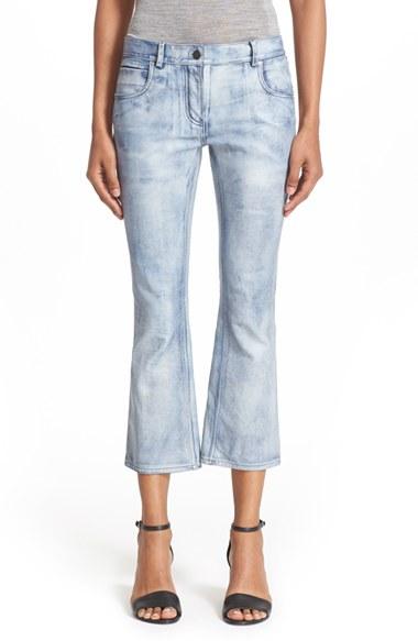 Women's Alexander Wang Crop Flare Leather Pants