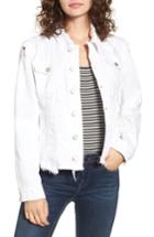 Women's Blanknyc Distressed Denim Jacket - White