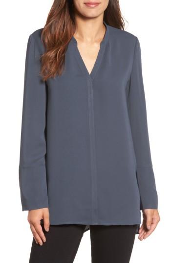 Women's Nic+zoe Endless Empire Matte Satin Blouse - Grey
