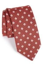 Men's Strong Suit Deco Medallion Cotton & Silk Tie, Size - Red