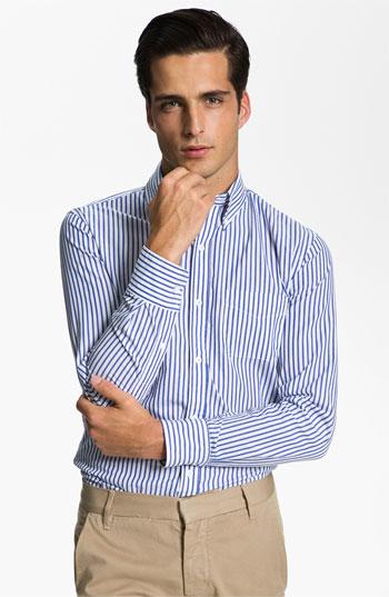 Band Of Outsiders Stripe Shirt Blue/ White Stripe