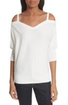 Women's Milly Drama Cold Shoulder Dolman Sleeve Top - White