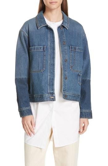 Women's Vince Crop Denim Jacket - Blue