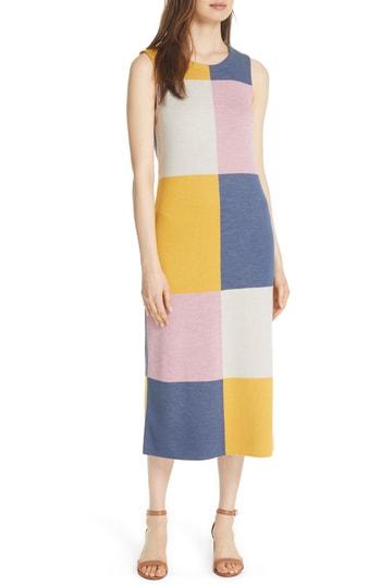 Women's Tory Burch Clayton Sleeveless Merino Wool Midi Dress - Yellow