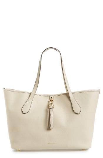 Burberry Medium Honeybrook Leather Tote - Grey