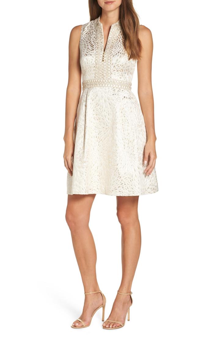 Women's Lilly Pulitzer Franci Fit & Flare Dress - Metallic