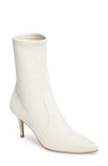 Women's Stuart Weitzman Cling Stretch Bootie .5 M - White