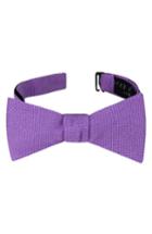 Men's Ted Baker London Solid Cotton Bow Tie, Size - Purple