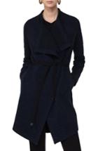 Women's Akris Punto Wool Blend Gabardine Coat - Blue