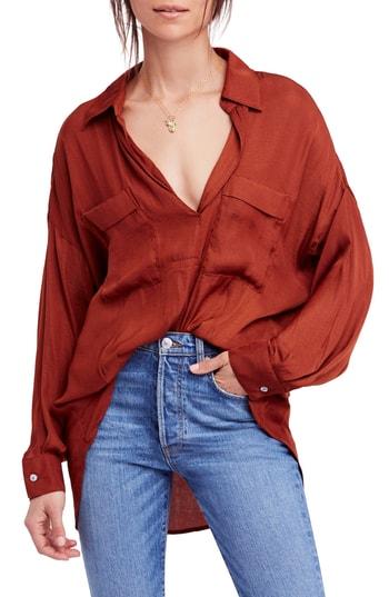 Women's Free People Starry Dreams Shirt - Red
