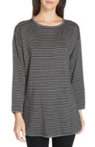 Women's Eileen Fisher Stripe Top, Size - Grey