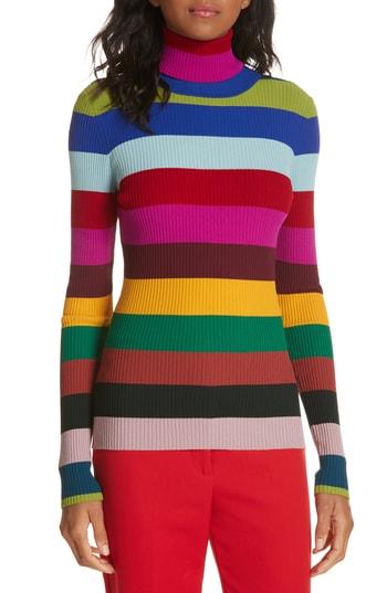 Women's Milly Ribbed Turtleneck Sweater - Pink