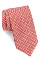 Men's Salvatore Ferragamo Fungo Print Silk Tie, Size - Red
