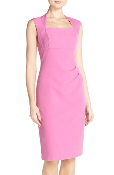 Women's Adrianna Papell Pleated Sheath Dress