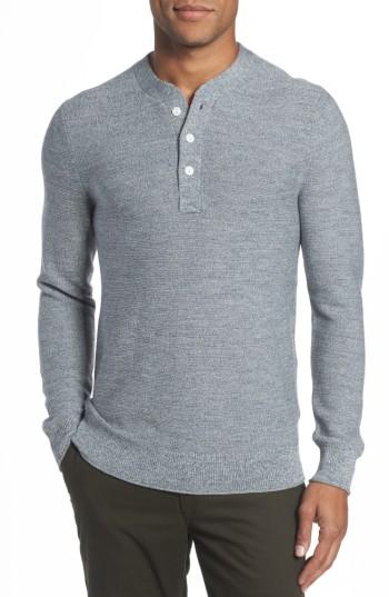 Men's Bonobos Merino Wool Knit Henley - Grey