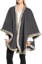 Women's Parkhurst Tara Faux Fur Trim Wrap, Size - Grey