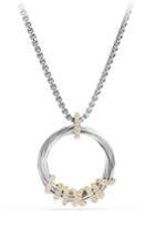 Women's David Yurman Helena Medium Pendant Necklace With Diamonds & 18k Gold