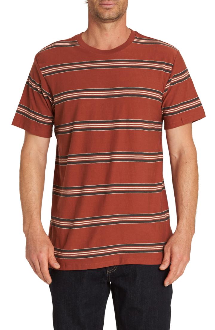 Men's Billabong Die Cut Stripe T-shirt, Size - Brown