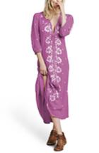 Women's Free People Embroidered Maxi Dress - Purple