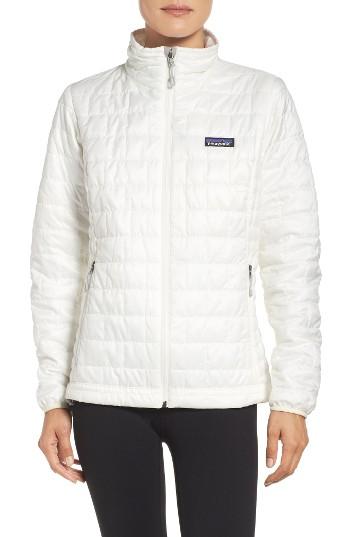 Women's Patagonia Nano Puff Water Resistant Jacket - White