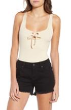 Women's Obey Tangled Up Rib Bodysuit - Beige
