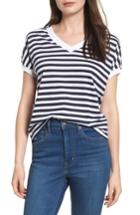 Women's Bp. Stripe V-neck Tee, Size - Blue