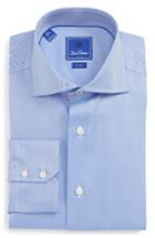 Men's David Donahue Trim Fit Herringbone Dress Shirt