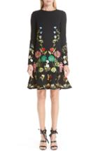 Women's Oscar De La Renta Bow Back Stretch Wool Shift Dress