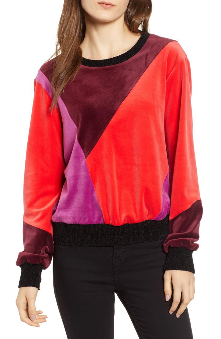 Women's Splendid Velluto Sweatshirt - Purple