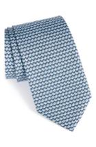 Men's Salvatore Ferragamo Duck Print Silk Tie, Size - Blue