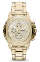 Men's Fossil Notched Bezel Chronograph Bracelet Watch, 45mm