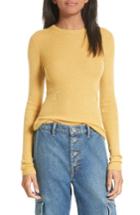 Women's Vince Ribbed Cashmere Sweater - Yellow