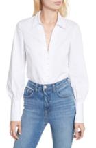 Women's L'agence Puff Sleeve Shirt - White