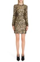 Women's Dolce & Gabbana Sequin Leopard Print Sheath Dress
