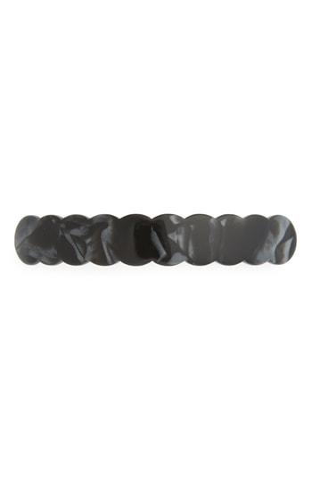 France Luxe Scallop Barrette, Size - Black
