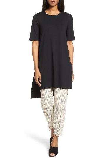 Women's Eileen Fisher Jersey Tunic Top, Size - Black