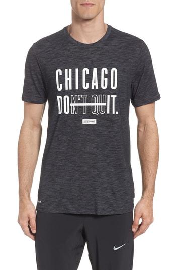 Men's Nike Dry Chicago Don't Quit T-shirt - Black