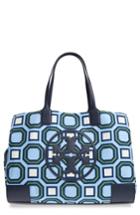 Tory Burch Ella Octagon Print Nylon Tote - Blue